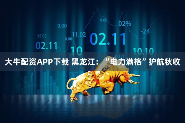 大牛配资APP下载 黑龙江：“电力满格”护航秋收